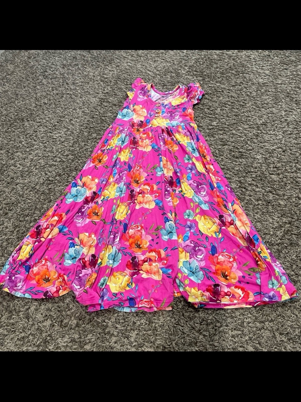 Posh peanut pink floral print dress size 9 years